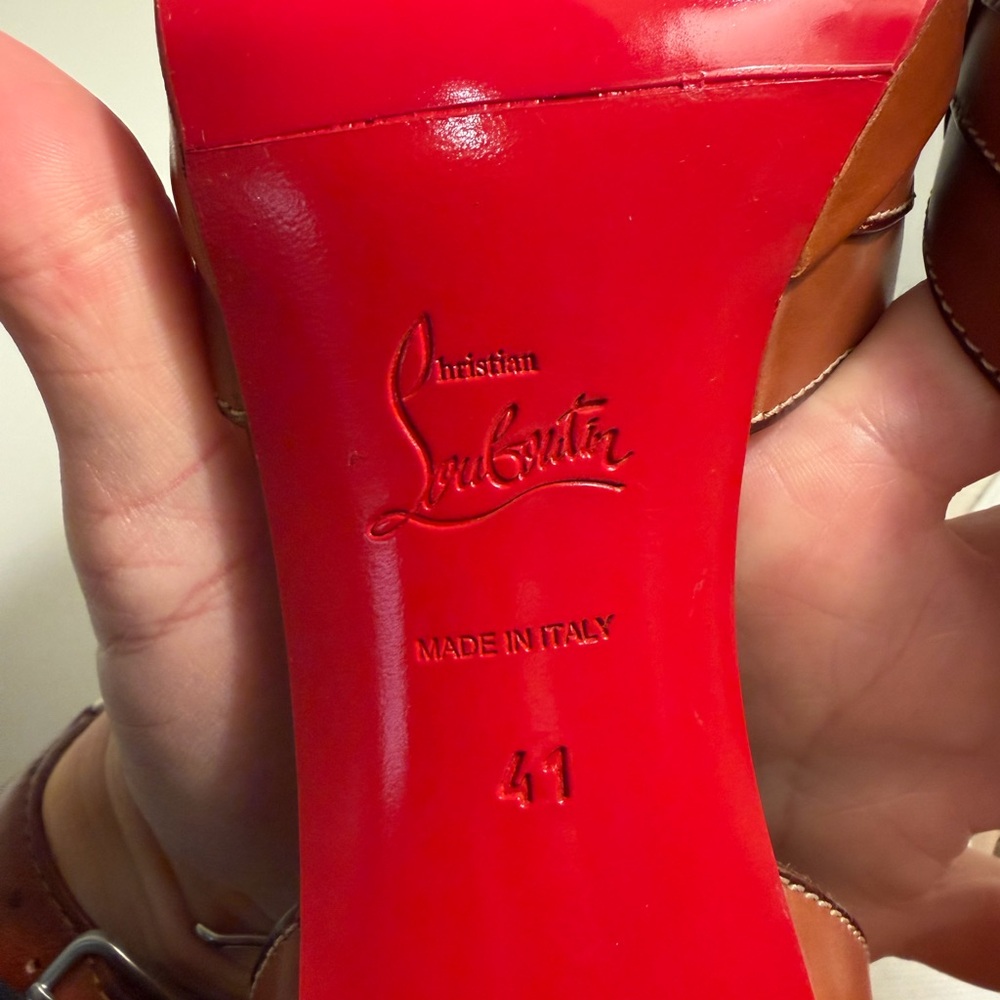 *EUC* sz 9.5/41 Christian Louboutin D’Orsay Pumps Re-Soled w/ new taps! Peep Toe - Picture 7 of 11